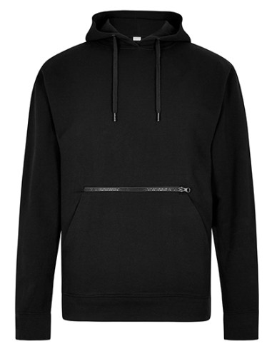 KUS-KK338-Regular Fit Pique Hoodie with Zipped Pocket